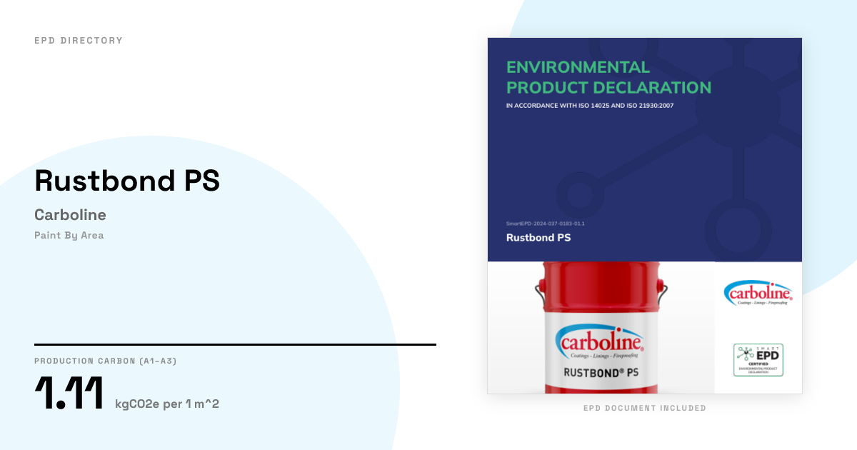 Rustbond PS — Carboline | GWP 1.11 | EPD Directory