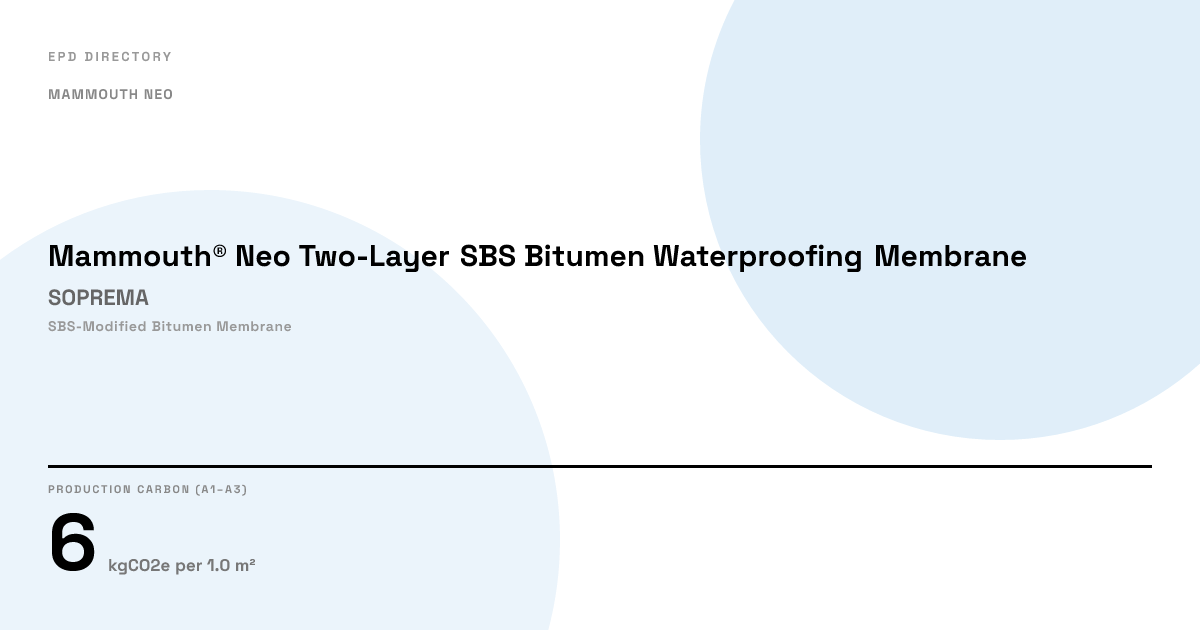 Mammouth® Neo Two-Layer SBS Bitumen Waterproofing Membrane — SOPREMA ...