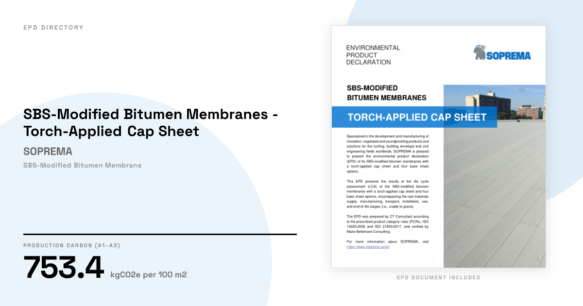 SBS-Modified Bitumen Membranes - Torch-Applied Cap Sheet — SOPREMA ...
