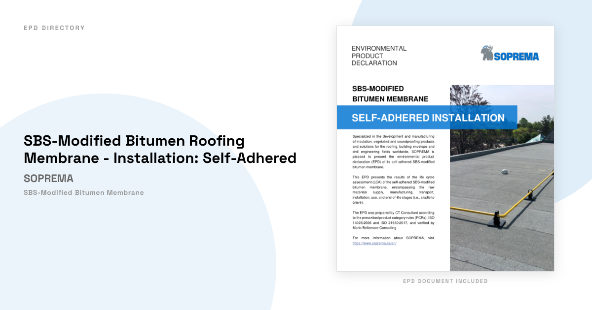 SBS-Modified Bitumen Roofing Membrane - Installation: Self-Adhered ...